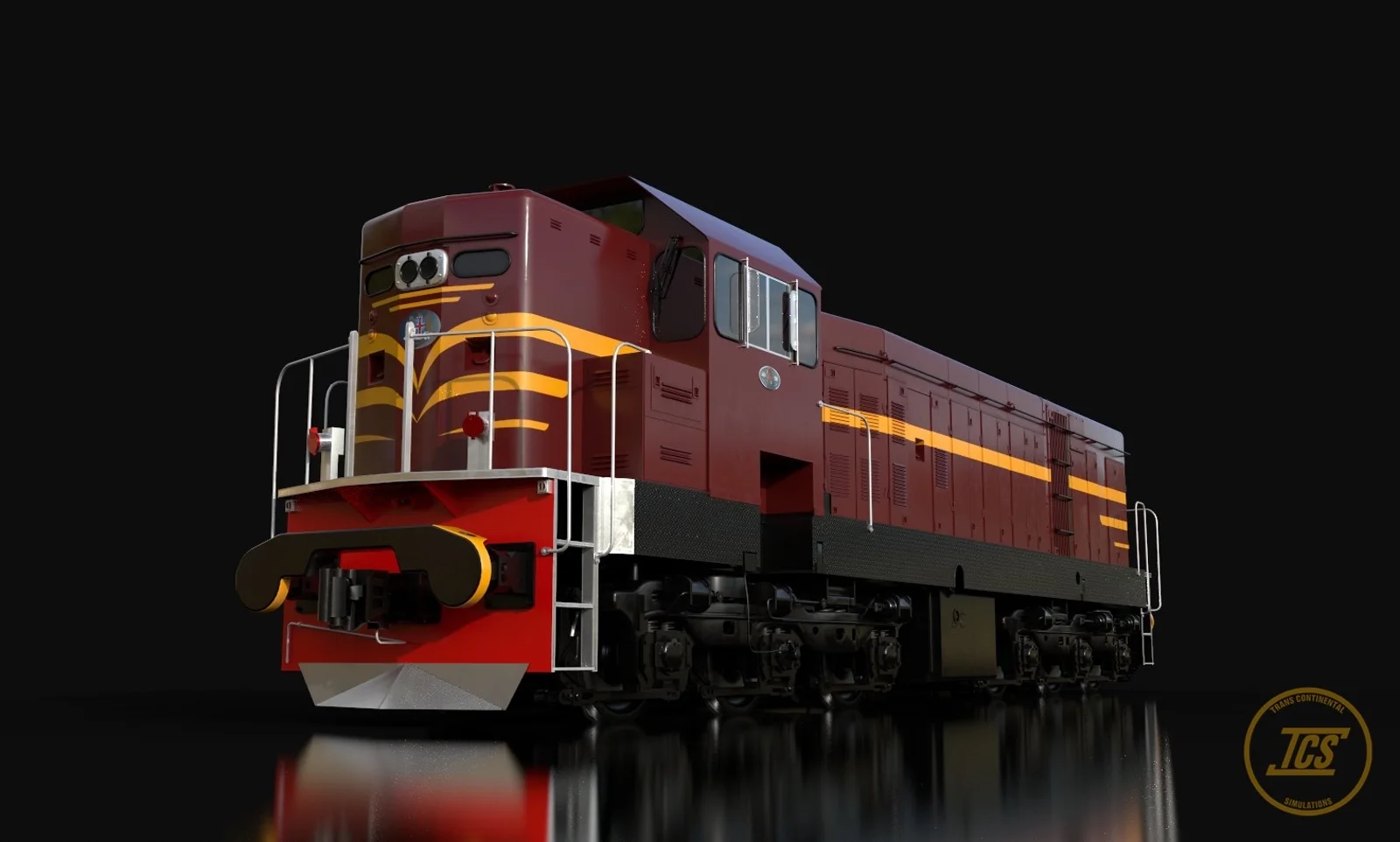 NSWGR 49 Class locomotive render on a black background
