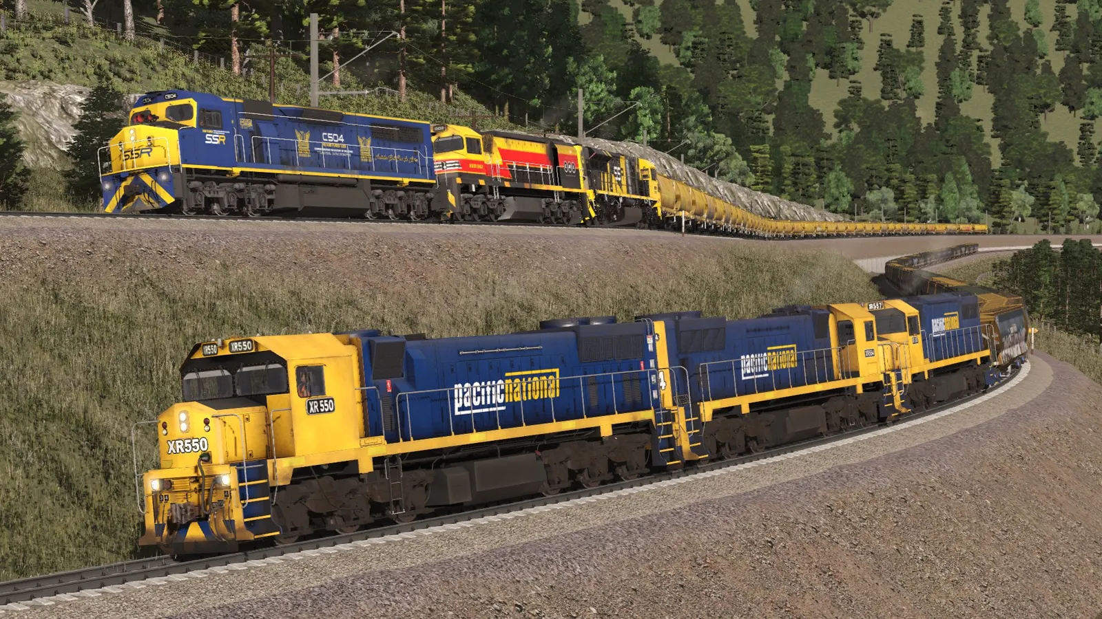 Australian railway scene on the Pioneer Bay route