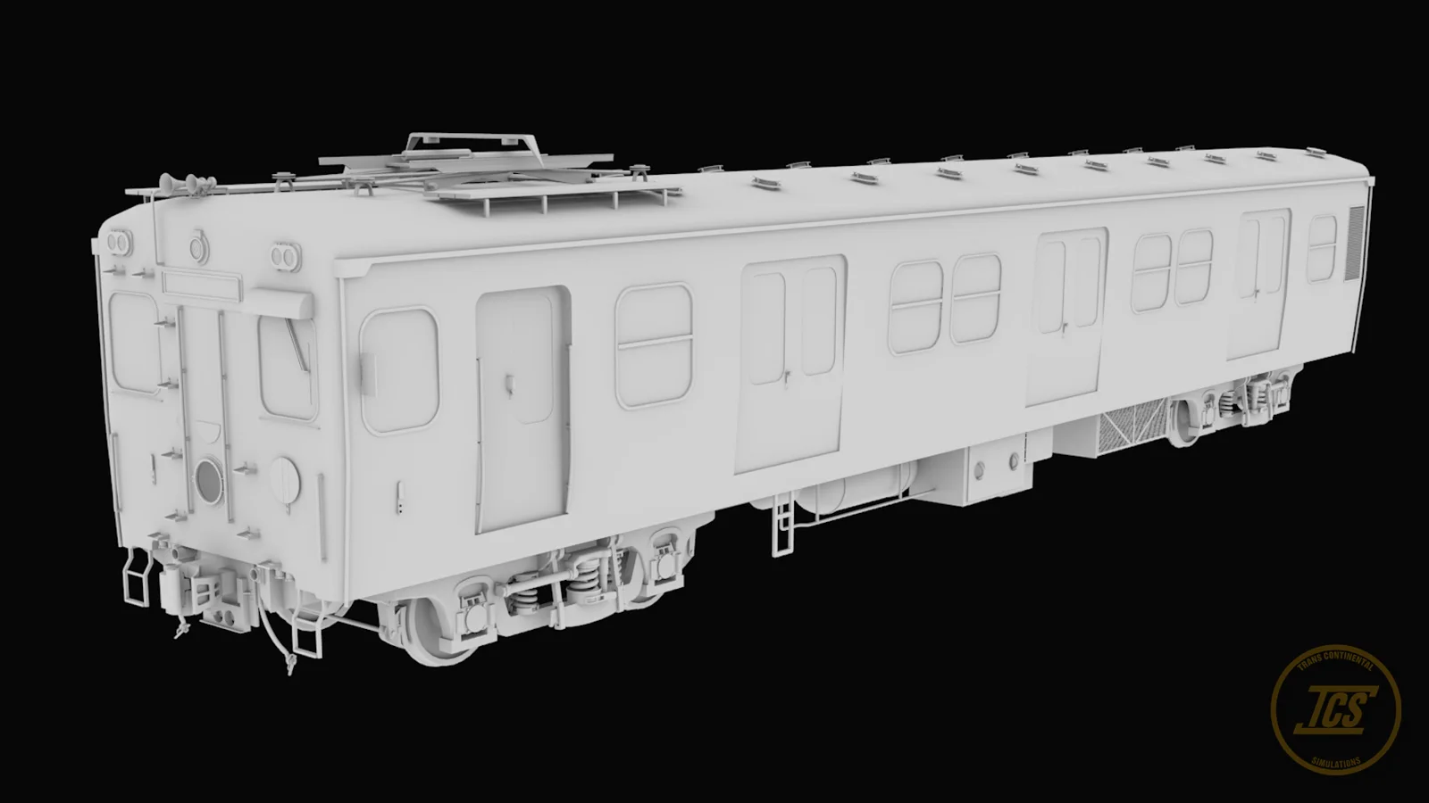 Untextured Victorian Railways Harris train model
